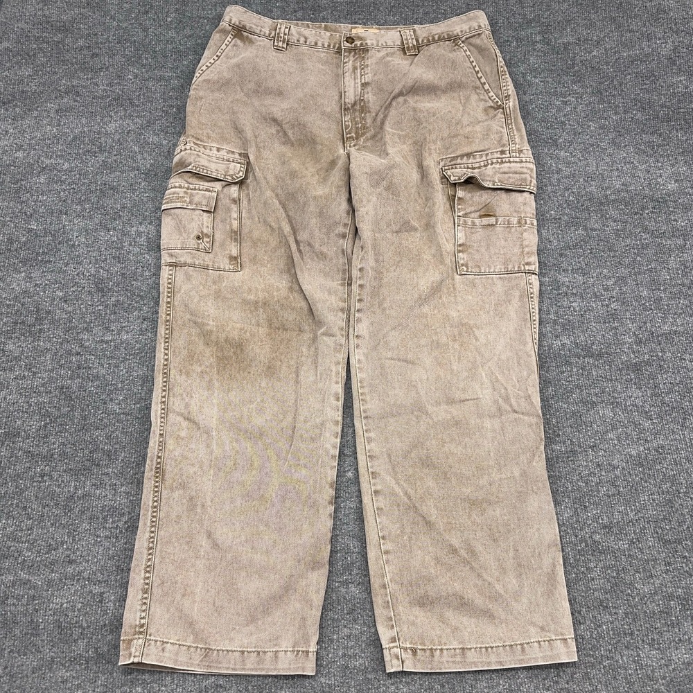Woolrich Pants Mens 36x30 Dark Wheat Twill Outdoor Cargo Baggy Vintage Y2K